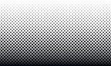Halftone Square Dots. Checkered Halftone Pattern. Abstract Rhombus Background.