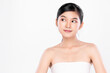 © kitthanes  - Beautiful young asian woman with clean fresh skin on white background, Face care, Facial treatment, Cosmetology, beauty and spa, Asian women portrait.