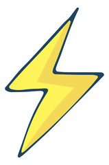 Sticker - Lightning symbol. Flash sign. Energy power icon