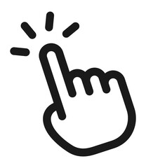 Leinwandbilder - touch icon. hand symbol. finger touching screen