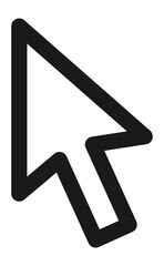 Leinwandbilder - arrow pointer. mouse cursor. black outline icon