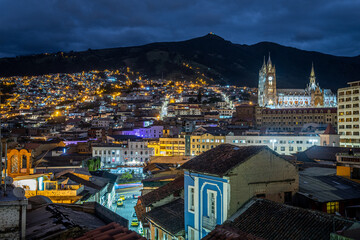 Wall Mural - views of quito old town, ecuador