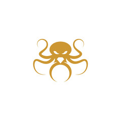 Poster - Octopus combination with a ring. Company logo design.