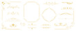 © TWINS DESIGN STUDIO - Luxury gold ornate invitation vector set. Collection of ornamental curls, dividers, border, frame, corner, components. Set of elegant design for wedding, menus, certificates, logo design, branding.