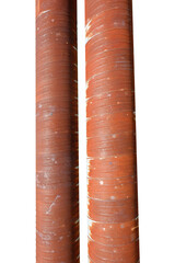 Aufkleber - old rusty metal pipes isolated on white