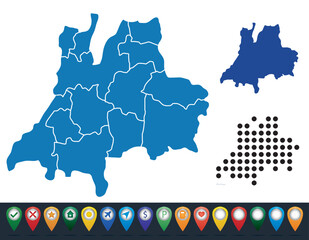 Poster - Set maps of Jönköping County