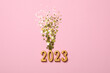 Leinwandbild Motiv Concept of Happy New Year 2023, Happy New Year composition
