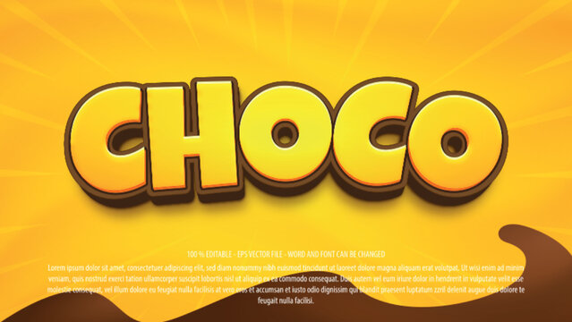 Chocolate 3d editable text effect
