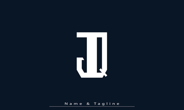 Alphabet letters Initials Monogram logo JQ , QJ