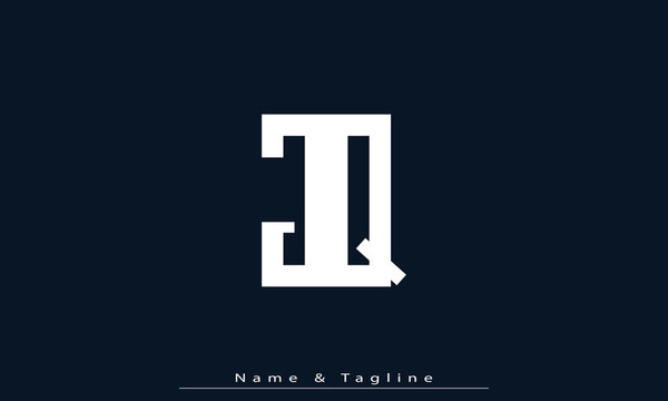 Alphabet letters Initials Monogram logo JQ , QJ