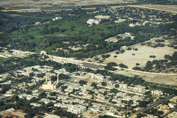 Wall Mural - Dubai view from observation deck on 148 floor Burj Khalifa megatall skyscraper in United Arab Emirates	
