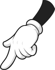 Poster - Index finger pointing down, hand in glove gesture