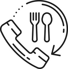 Poster - Food delivery icon. Fast online order and shipping