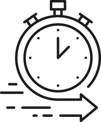 Poster - Online orders on fast food delivery timer clock