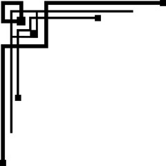 Aufkleber - Decorative corner frame border art deco elements