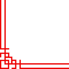 Wall Mural - Corner frame border, chinese embellishment framing