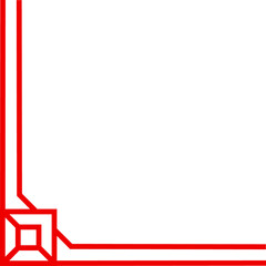 Wall Mural - corner design element oriental patterns isolated