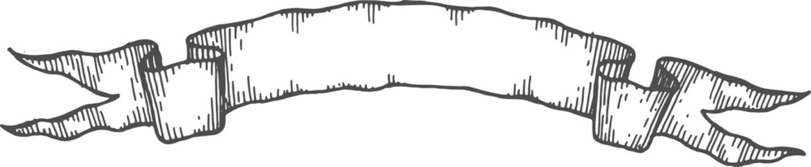 Wall Mural - pennant decorative ribbon banner isolate tape icon