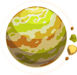 Poster - Planet, solar system icon, cartoon game, astrology