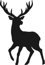 Buck Reindeer Animal Isolated Hunting Sport Mascot