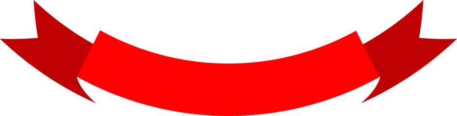 Wall Mural - headline or title red banner tape isolated ribbon