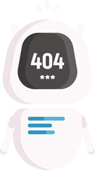 Aufkleber - Online robot assistant chatbot with error 404