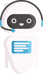 Aufkleber - Virtual chatter chatbot in earphones support bot
