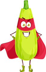 Sticker - Cartoon squash super hero isolated vector icon