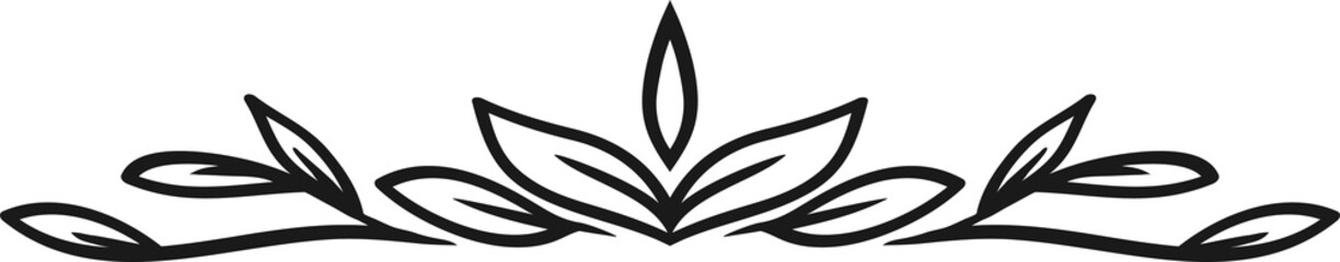 Poster - Chapter divider or separator floral leaf underline