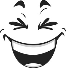 Happy Smiling Emoji Giggling Emoticon In Good Mood