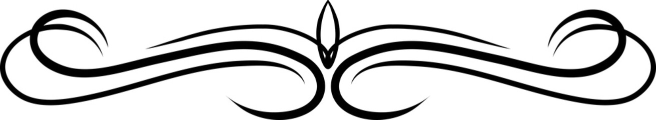 Poster - Text divider with curves and waves decoration line