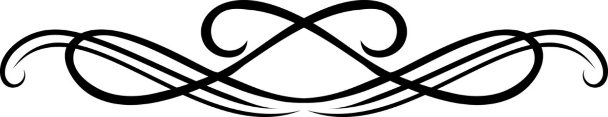 Poster - Text divider, isolated calligraphic line underline