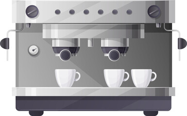 Wall Mural - Coffee machine barista equipment vector icon.