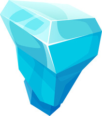 Poster - Frozen ice magic stone isolated blue frozen cube