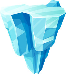 Poster - Ice crystal frozen cartoon iceberg isolated piece