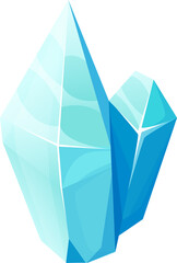Poster - Glacier block frozen ice crystal cube, game asset