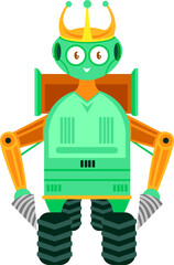 Poster - Ai intelligence future robot machine on wheels