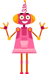 Poster - girl robot, housemaid housewife robot helper