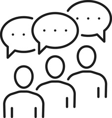Aufkleber - Communication of business people, chat bubbles