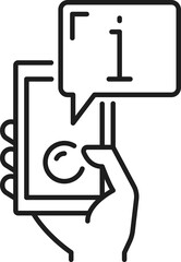 Fototapete - Chat info, fax, help, support center on phone sign