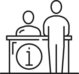Poster - receptionist support center worker at help desk