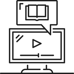 Poster - Online education, encyclopedia on computer display