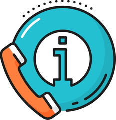 Fototapete - Chat info, fax, help, support center on phone sign