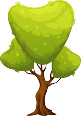 Sticker - Cartoon heart shape tree green forest object plant