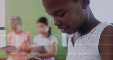 Poster - Animation of data processing over diverse schoolchildren using tablets