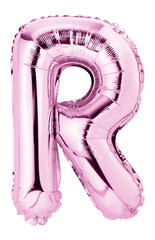 Wall Mural - Letter R in pink mylar balloon isolated on transparent