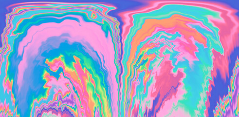 Poster - Abstract background with colorful fluid ink and paint stains. Marbling ebru psychedelic texture.