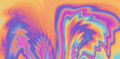 Poster - Abstract background with colorful fluid ink and paint stains. Marbling ebru psychedelic texture.
