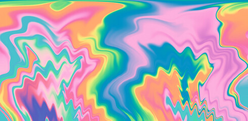 Poster - Abstract background with colorful fluid ink and paint stains. Marbling ebru psychedelic texture.