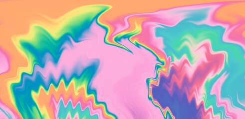Poster - Abstract background with colorful fluid ink and paint stains. Marbling ebru psychedelic texture.